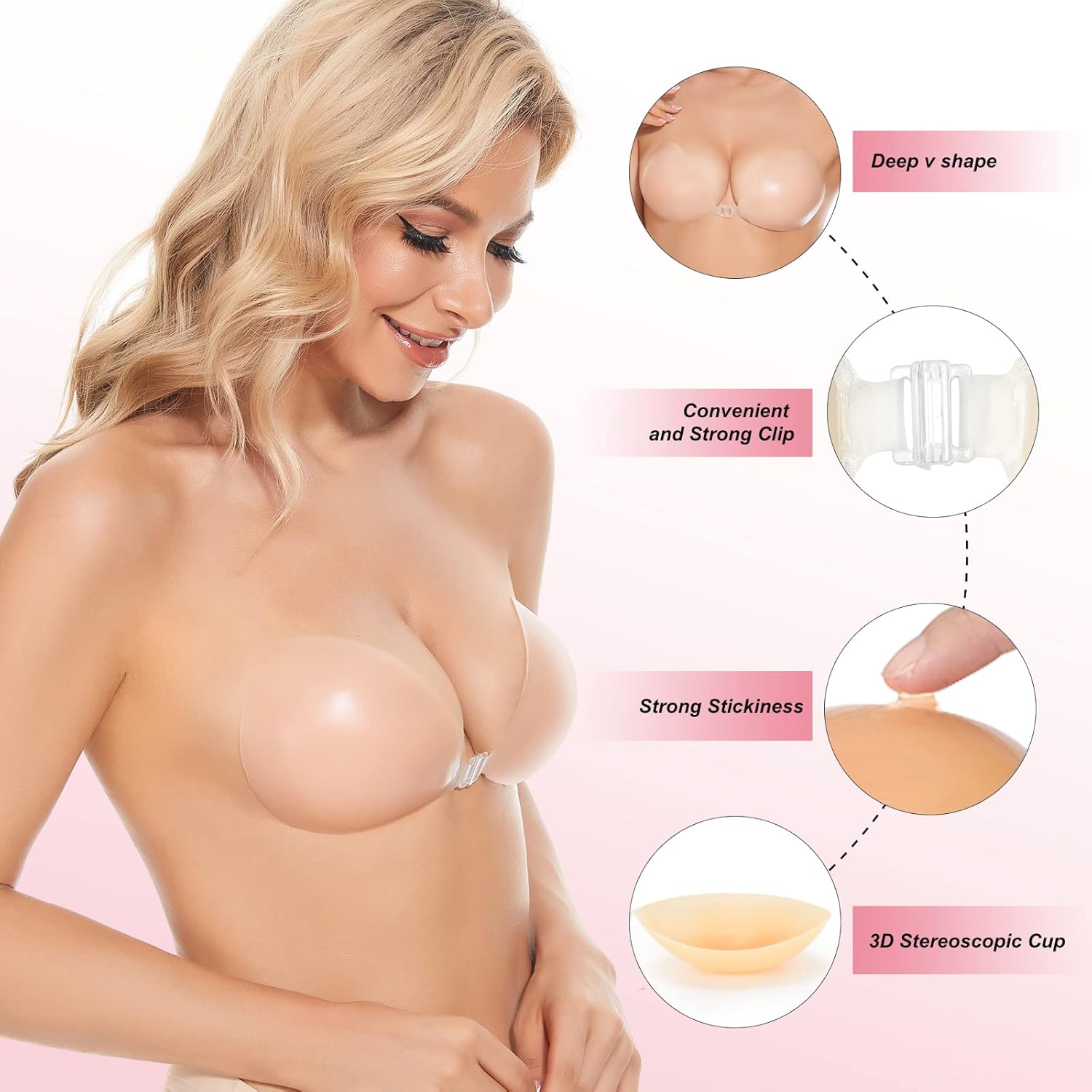 Sticky Bra Push Up Adhesive Br - đánh giá và giá Silicone Bra Adhesive